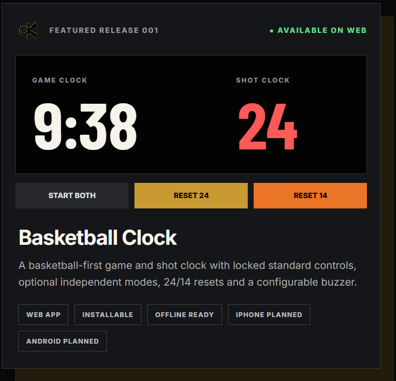 Knubian.app Basketball Clock featured release preview